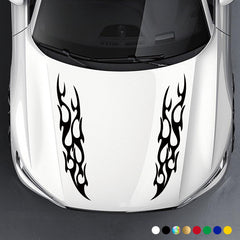 2pcs Racing Flames Fire Decal Hood Decals Vinyl Decal