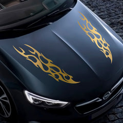 2pcs Racing Flames Fire Decal Hood Decals Vinyl Decal