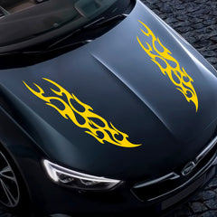 2pcs Racing Flames Fire Decal Hood Decals Vinyl Decal