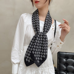 Classic Print Square Scarf Large Satin Shawl Bandana Women