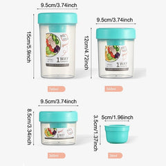 Portable Salad Cup with Spoon for Yogurt and Snacks on the Go