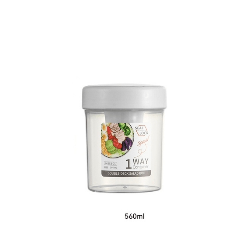 Portable Salad Cup with Spoon for Yogurt and Snacks on the Go