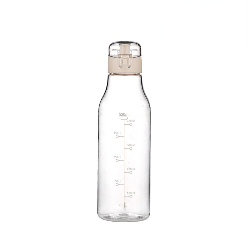 17.5oz Water Bottle with Locking Buckle and Scale for Sports