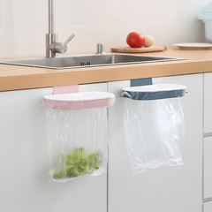 Garbage Bag Holder Portable Plastic Trash Bag Storage Rack With Lid