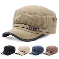 Men's Army Denim Baseball Cap Cotton Cadet Hat Military Adjustable Cap