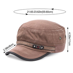 Men's Army Denim Baseball Cap Cotton Cadet Hat Military Adjustable Cap
