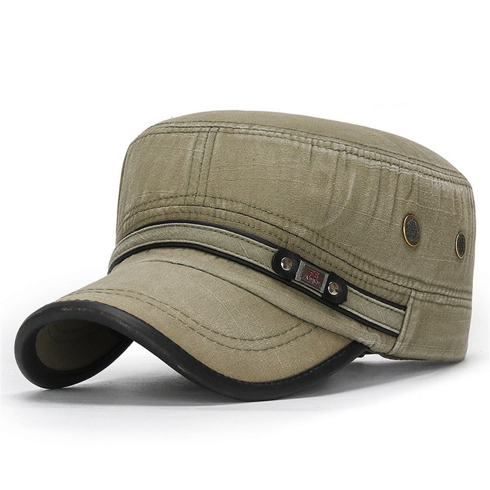 Men's Army Denim Baseball Cap Cotton Cadet Hat Military Adjustable Cap