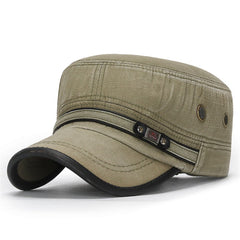 Men's Army Denim Baseball Cap Cotton Cadet Hat Military Adjustable Cap