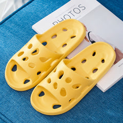 Men's Breathable Hollow Out Slides Casual Non Slip Indoor Walking Slippers