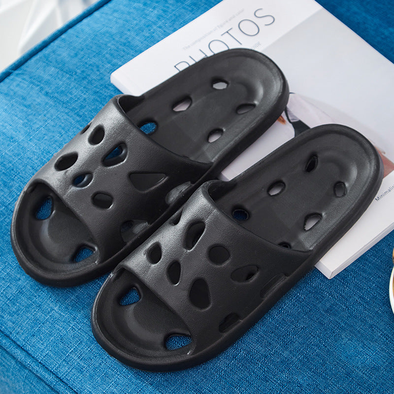 Men's Breathable Hollow Out Slides Casual Non Slip Indoor Walking Slippers