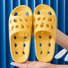 Men's Breathable Hollow Out Slides Casual Non Slip Indoor Walking Slippers