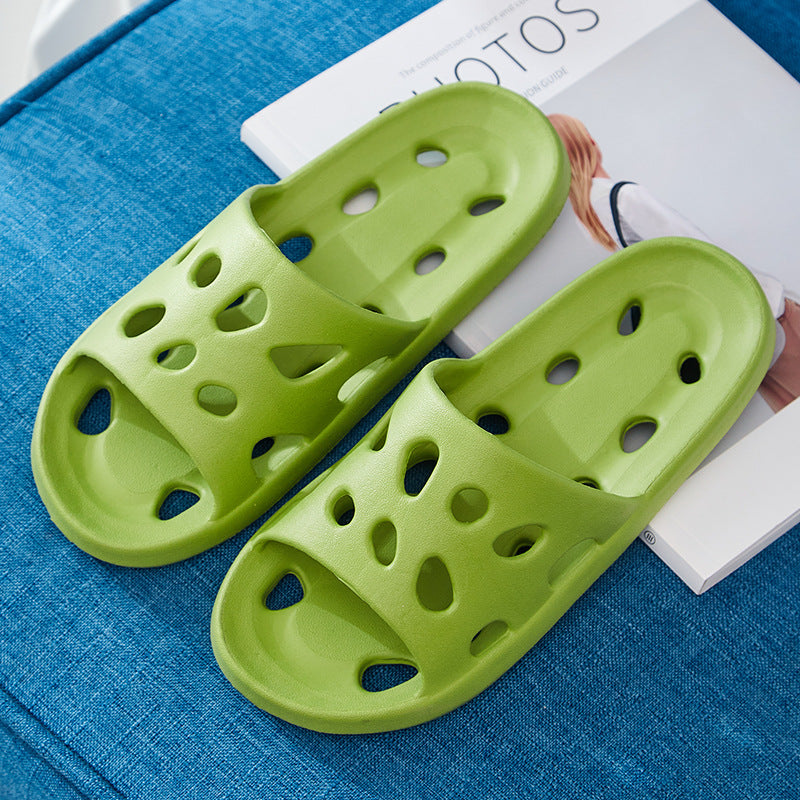 Men's Breathable Hollow Out Slides Casual Non Slip Indoor Walking Slippers