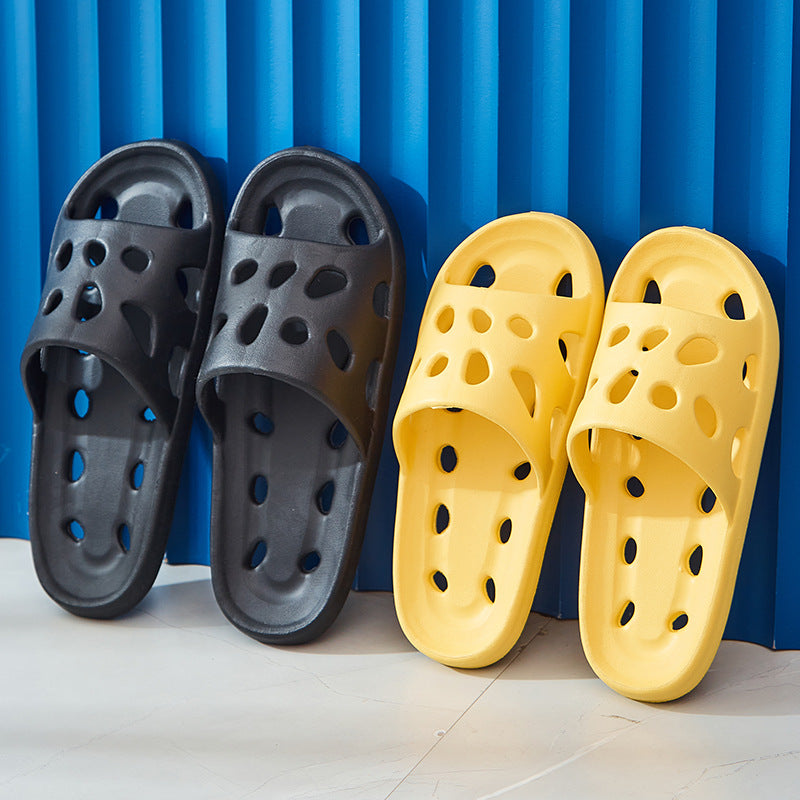 Men's Breathable Hollow Out Slides Casual Non Slip Indoor Walking Slippers