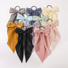 Velvet Butterfly Bowknot Hair Tie Solid Hair Tie French Ponytail