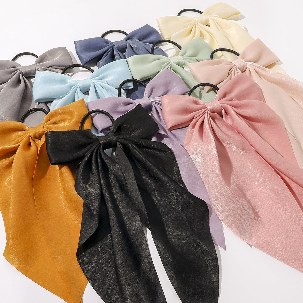 Velvet Butterfly Bowknot Hair Tie Solid Hair Tie French Ponytail