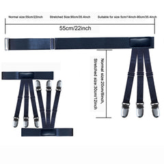 Men's Shirt Stays Belt Non-slip Clips Keep Shirt Tucked Leg Thigh Suspender Gart
