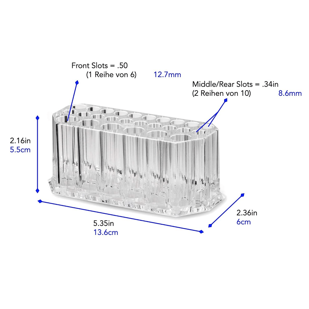 Clear Space Acrylic Makeup and Nail Art Tool Organizer for Beauty Kit Tools