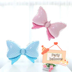 Polka Dot Bow Aluminum Film Balloon for Baby's 1st Birthday Party