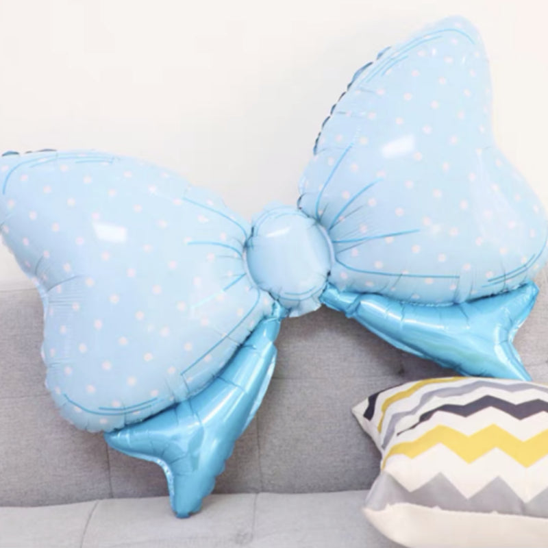 Polka Dot Bow Aluminum Film Balloon for Baby's 1st Birthday Party