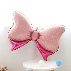 Polka Dot Bow Aluminum Film Balloon for Baby's 1st Birthday Party