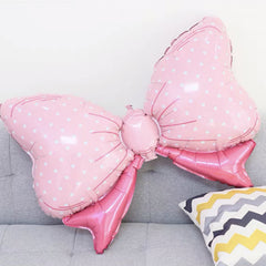 Polka Dot Bow Aluminum Film Balloon for Baby's 1st Birthday Party