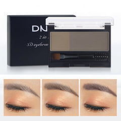 Waterproof Double Eyebrow Powder with Stencil