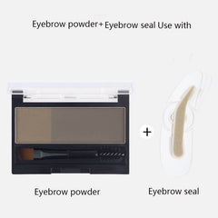 Waterproof Double Eyebrow Powder with Stencil