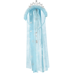 Girls Cartoon Crown Princess Headband With Mesh Decor