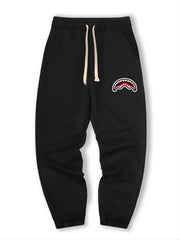 Shark Mouth Print Men's Drawstring Pocket Sweatpants