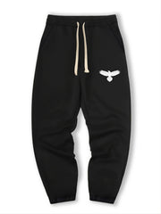 Eagle Print Men s Drawstring Pocket Sweatpants Casual Jogger Pants