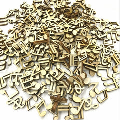 100Pcs Wooden Music Notes Handcrafts DIY Home Decorations