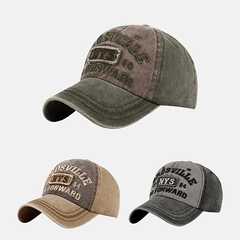 Embroidery Baseball Cap Patchwork Strap Back Dad Hat