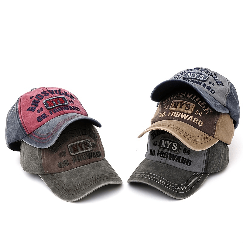 Embroidery Baseball Cap Patchwork Strap Back Dad Hat