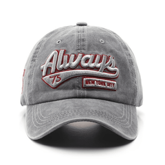 Washed Letter Embroidery Baseball Cap Men's Women's Hip Hop Shade Baseball Cap