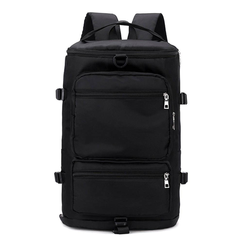 Large Capacity Solid Zipper Duffel Bag Multifunctional Weekender Bag