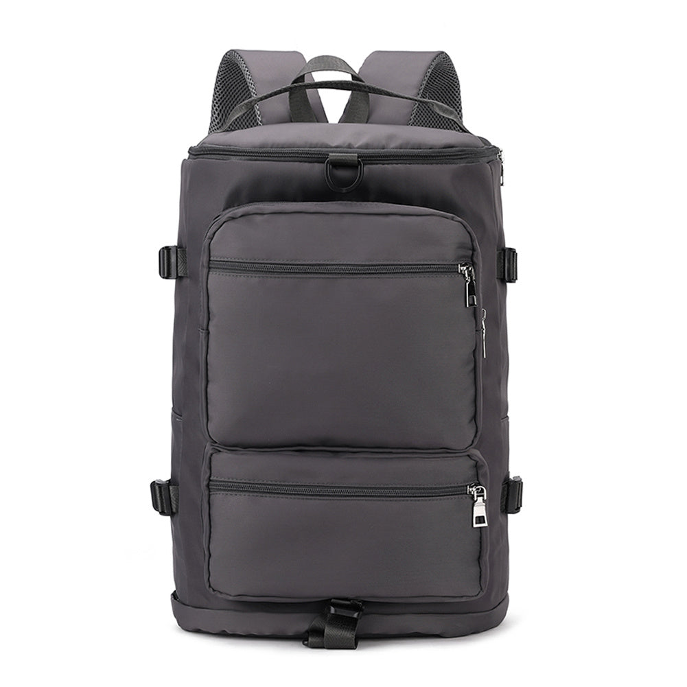 Large Capacity Solid Zipper Duffel Bag Multifunctional Weekender Bag