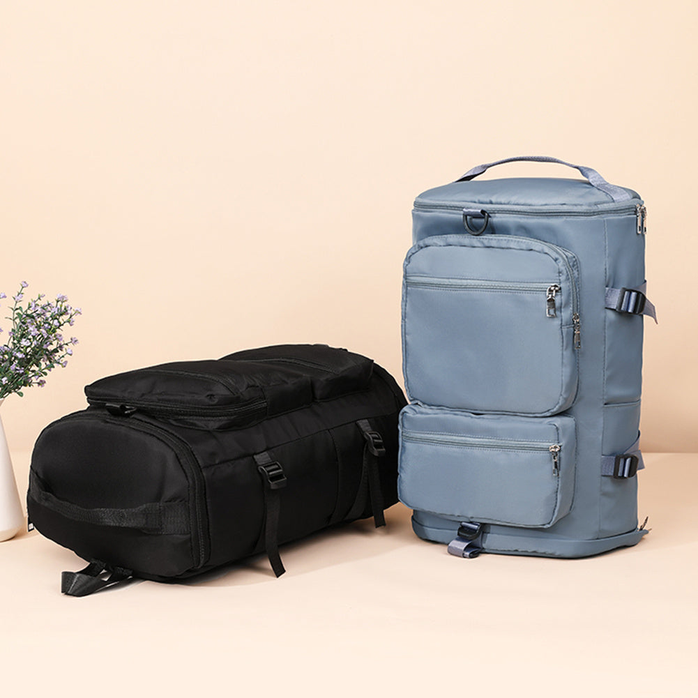 Large Capacity Solid Zipper Duffel Bag Multifunctional Weekender Bag