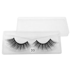 3D Faux Mink False Eyelashes Natural Curl Bulk With Carrying Case