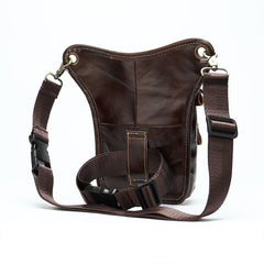 Outdoor Sports Cowhide Leather Waist Bag Leg Bag