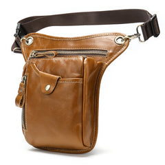 Outdoor Sports Cowhide Leather Waist Bag Leg Bag