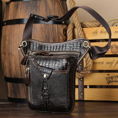 Outdoor Sports Cowhide Leather Waist Bag Leg Bag