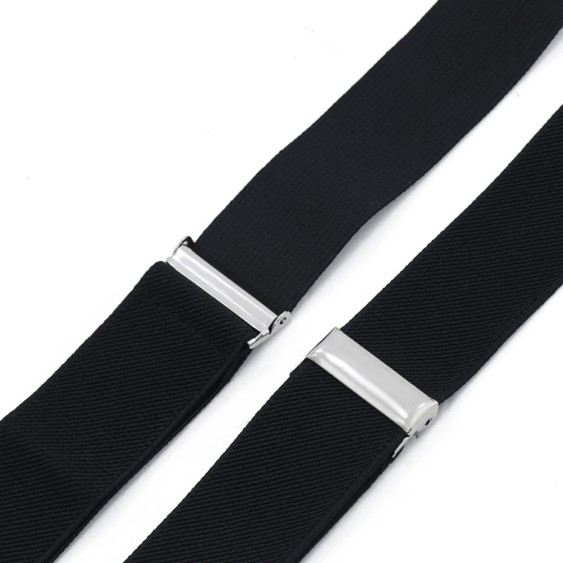 Men's X Shaped Suspenders with 4 Clips
