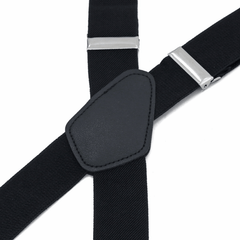 Men's X Shaped Suspenders with 4 Clips