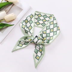 Floral Print Silk Ribbon Scarf Head Hair Handbag Wrap