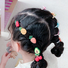 30pcs Flower & Animal Hair Ties Ponytail Holders
