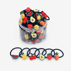 30pcs Flower & Animal Hair Ties Ponytail Holders