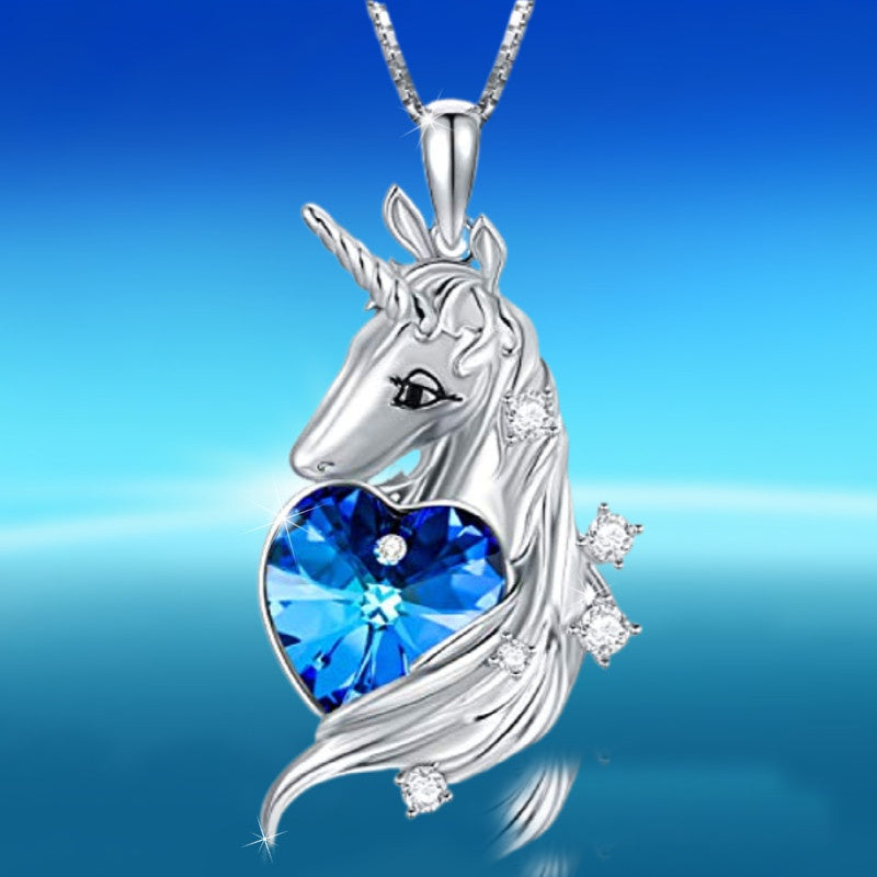 Unicorn Pendant Necklace Jewelry Gift For Girls
