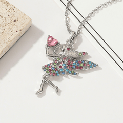 Fairy Zircon Pendant Necklace Charm Jewelry Gift for Girls