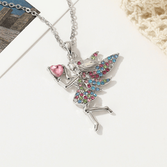 Fairy Zircon Pendant Necklace Charm Jewelry Gift for Girls