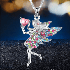 Fairy Zircon Pendant Necklace Charm Jewelry Gift for Girls